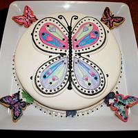 Granddaughter Brianna's Butterfly birthday cake