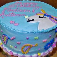 Unicorn buttercream cake