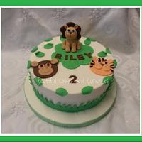 jungle animal cake