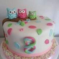 Pretty little owl cake