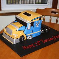 semi truck cake