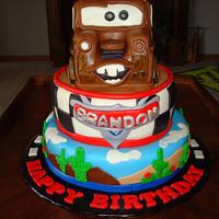 Mater Tow Truck Cake