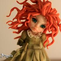 Sugar sculpture "Redhead Girl"