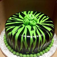 Neon Zibra cake