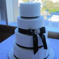 Diamante Quilted Wedding Cake
