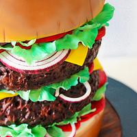 Giant Burger Cake