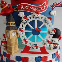 London Hello Kitty Wedding Cake