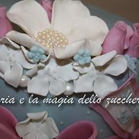 Flowers cake shabby chic