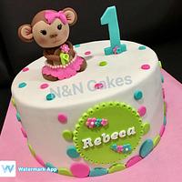 Girlie Monkey First Birthday