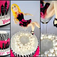 Sex and the City themed 21st Cake