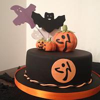 Halloween cake for zumba fans