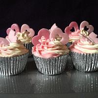 heart and butterfly cupcakes