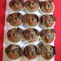 Puppy Dog fondant cupcake toppers