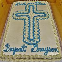 Christening cross cake 100% Buttercream