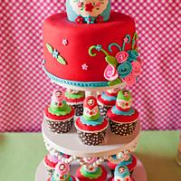Matryoska (Russian Nesting Doll) Cake & Cupcakes
