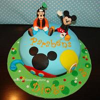 Mickey and Goofy Cake