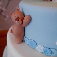 Teddy's christening cake