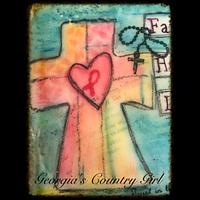 Breast Cancer cookie card 