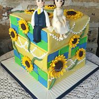 Battenburg Wedding Cake 