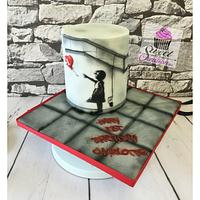 Banksy cake 