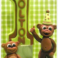  First Birthday Monkey Toppers 