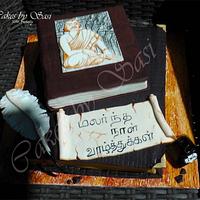 A Literary Themed Birthday Cake