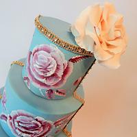 Hand-painted Rose cake