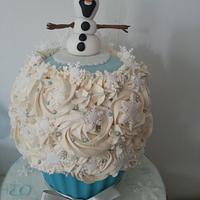 frozen theme giant cupcakes