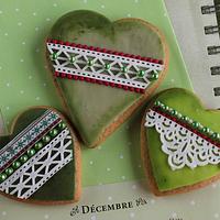 Christmas heart cookies