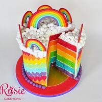 Rainbow Cake - Just a little bit colourful!