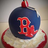 Boston red sox ornament cake