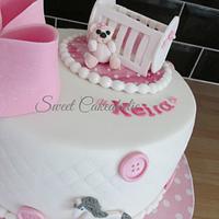 Welcome home cake for my newborn baby grand daughter. 