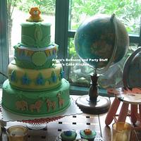 Arkin's Jungle Safari Theme Cake