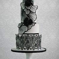 Black and White Fantasy Cake