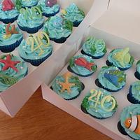 Tropical Fish Cupcakes