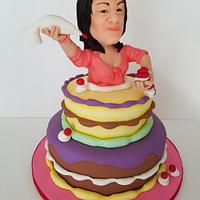 Bubble Head Birthday Cake