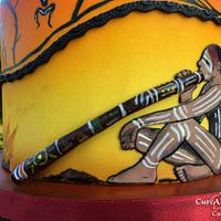 Australian didgeridoo cake - Music around the world collaboration