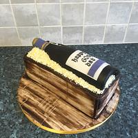 Wine bottle cake 