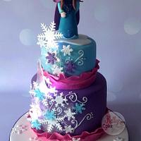 Anna Frozen cake for Evie 