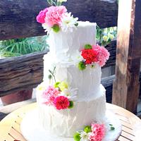 Buttercream Floral Wedding Cake