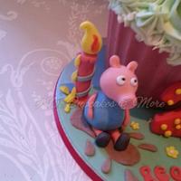 Peppa pig & George Giant Cupcake