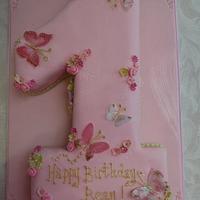 Butterfly No1 first birthday cake