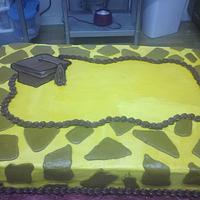 giraffe graduation cake 