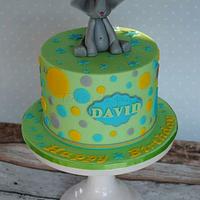 Boys 1st Elephant Birthday Cake