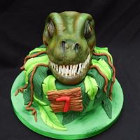 3D T-Rex Cake