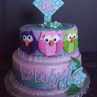 Pastel Owl Cake
