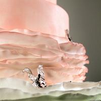 Butterfly Blush Wedding cake