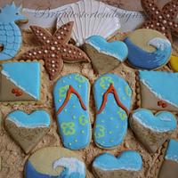 Beach themed cookies 