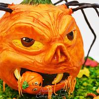 Spooky Spider in Pumpkin costume! 