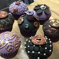 Vintage Purple Cupcakes